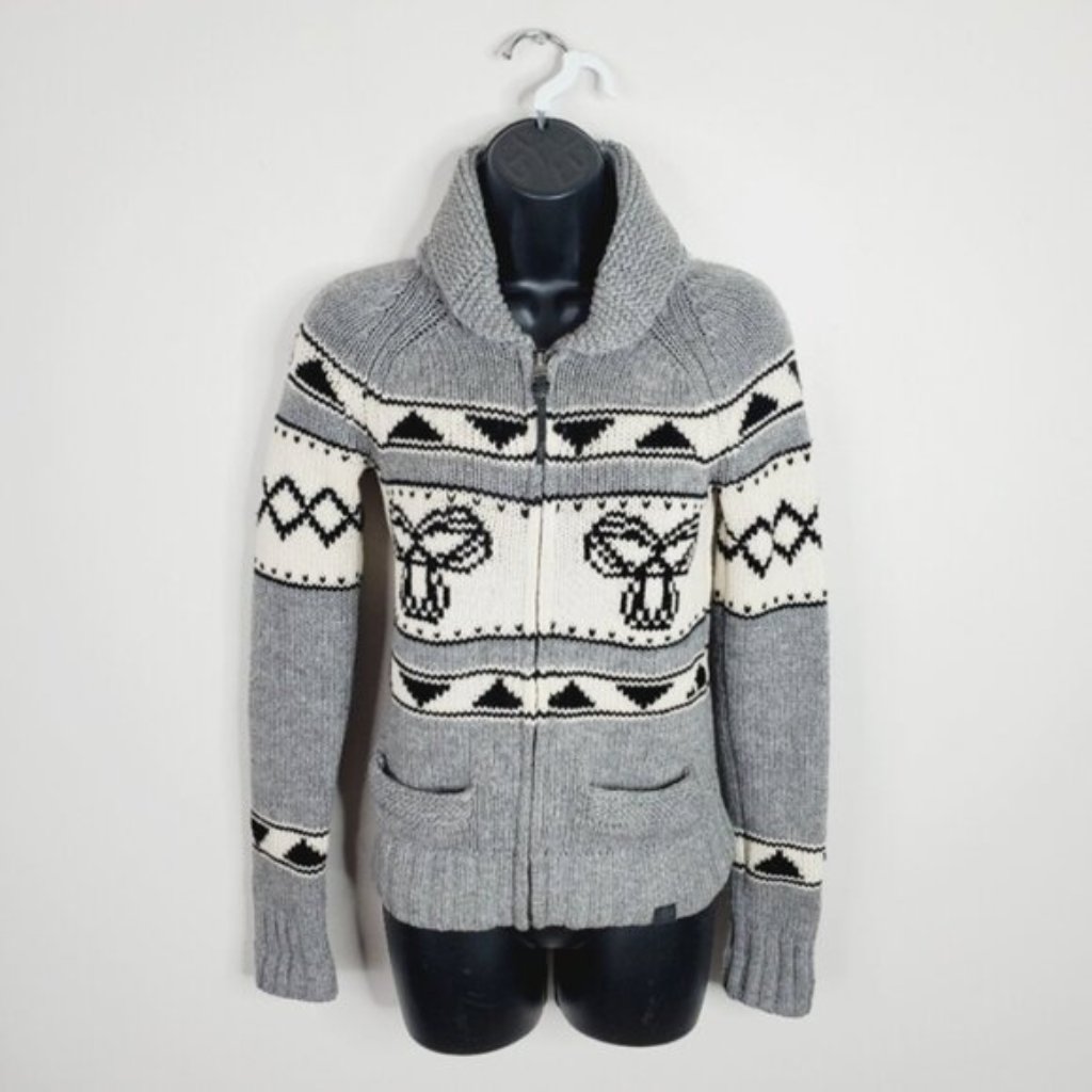 Tna Sea To Sky Lambswool Cowichan Southwestern Megan Fox Zip Sweater Xs Tna Sea To Sky Lambswool Cowichan Southwestern Megan Fox Zip Sweater Xs